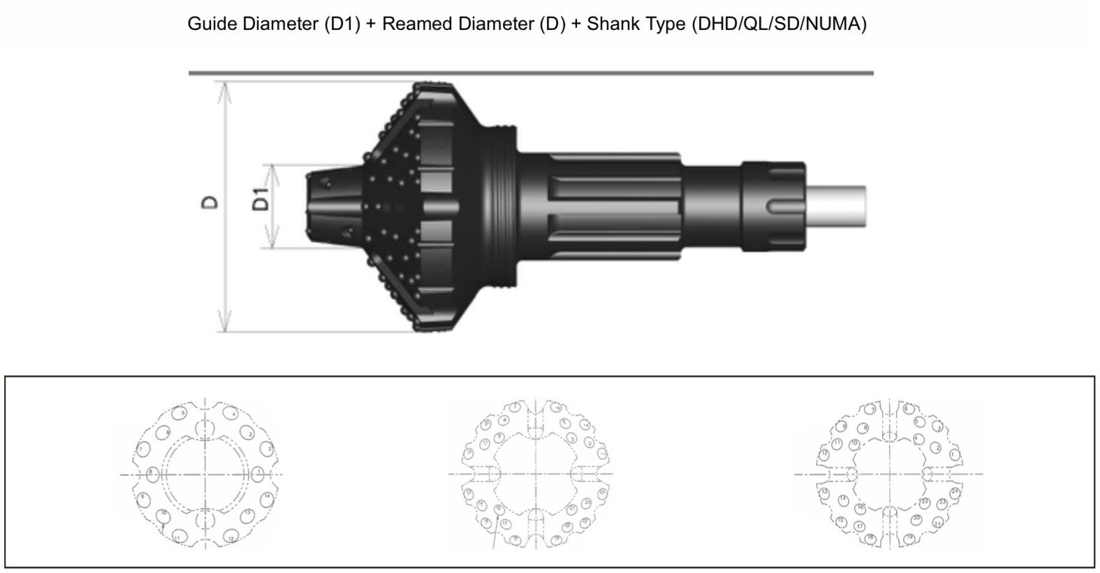 Black Diamond Drilling DTH Down the Hole Hole opener ordering guide