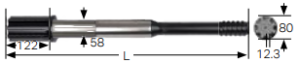 Black-Diamond-Drilling Surface Drilling Top Hammer Shank Adaptor HD715