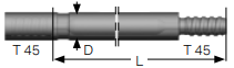 Black Diamond Drilling T45 Underground Production Drilling Drill Tube