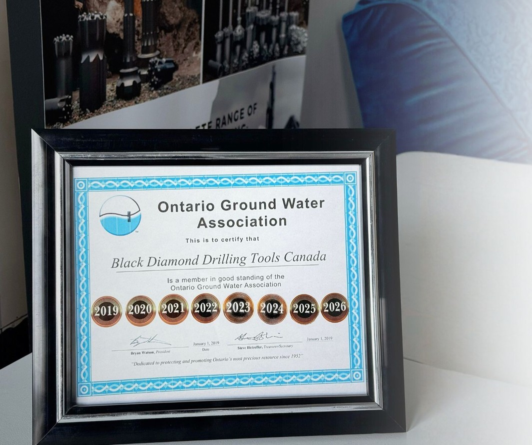 Black Diamond Drilling Tools Canada 8 years with Ontario Groundwater Association