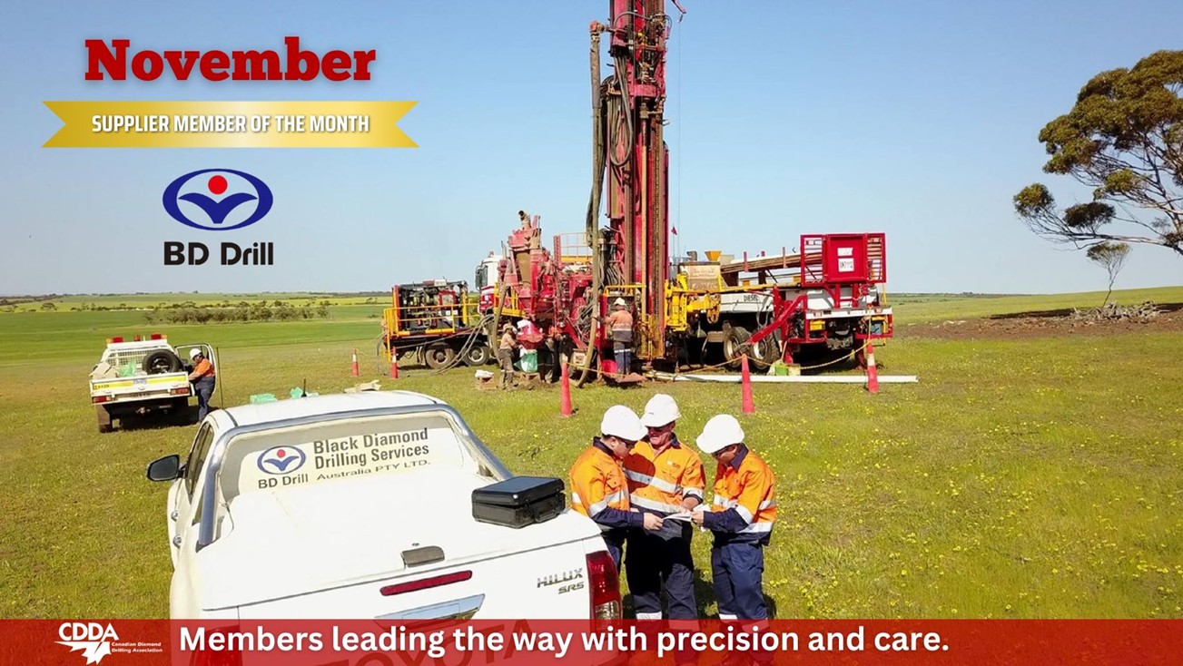 Black Diamond Drilling Tools Canada CDDA Supplier of the Month November 2025